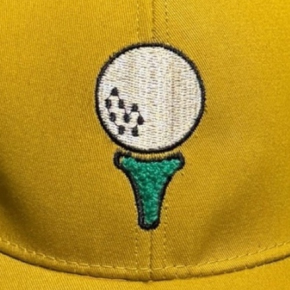 🆕Dark Yellow Golf Embroidered Cap - Picture 2 of 15